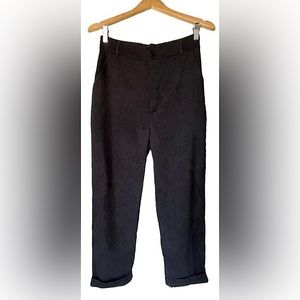 SHEIN Black Straight Leg Corduroy Pants, 6